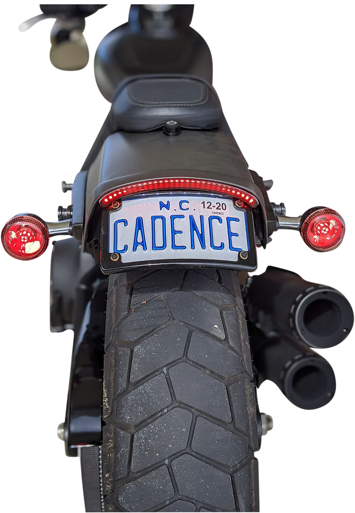 Custom Dynamics LED Taillight with Turn Signal - Smoke CD-FATBOB-S - Detail View