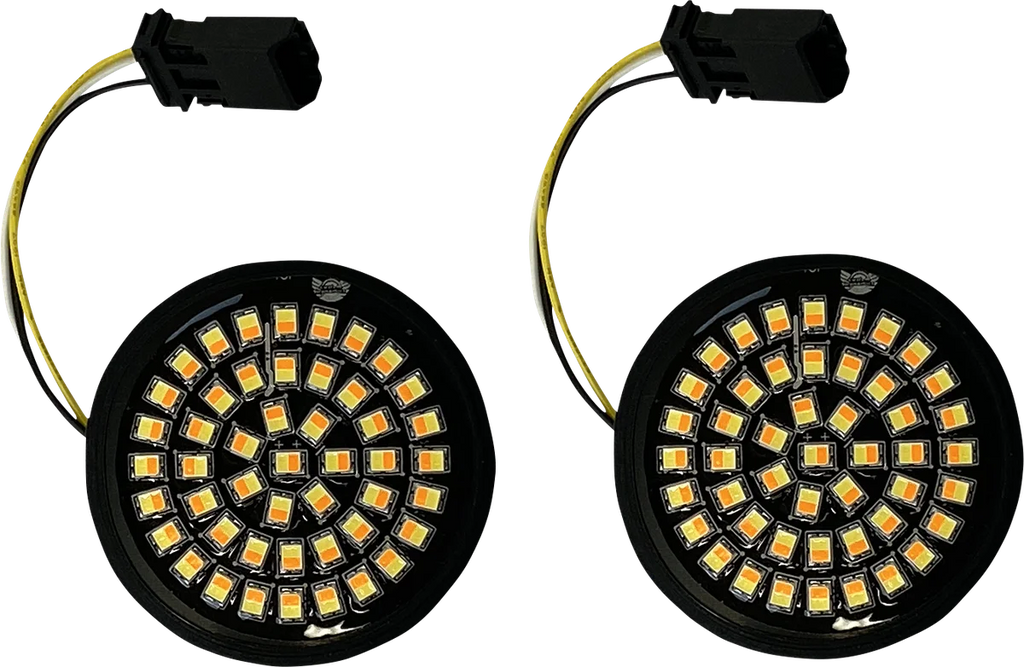 Custom Dynamics LED Turn Signal Insert - Amber/White - CVO GEN-4-AW-JAE - Main Product View