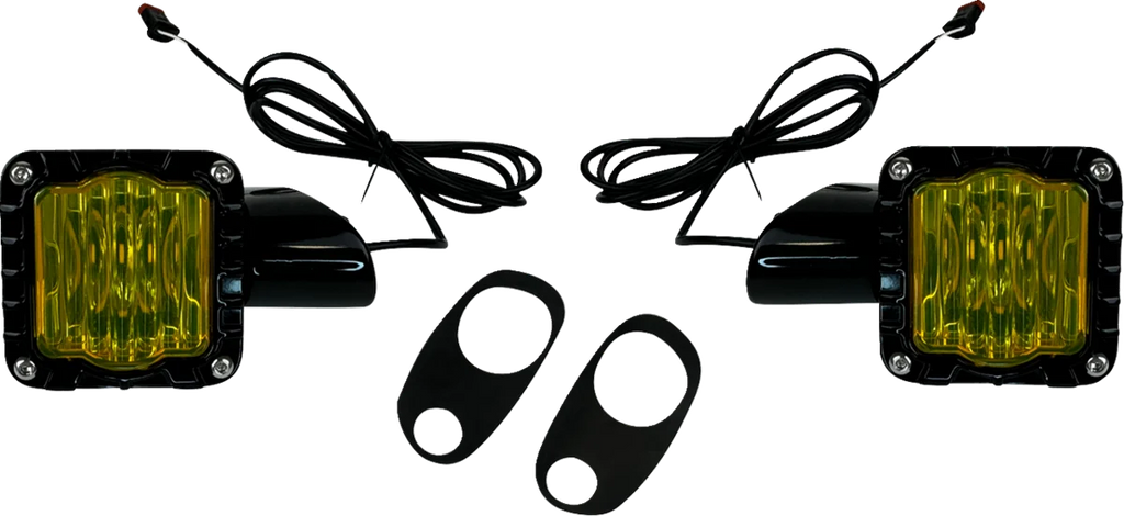 Custom Dynamics LED Turn Signals - Black -Yellow Lens - Road Glide SD-RG-FT-YB - Main Product View
