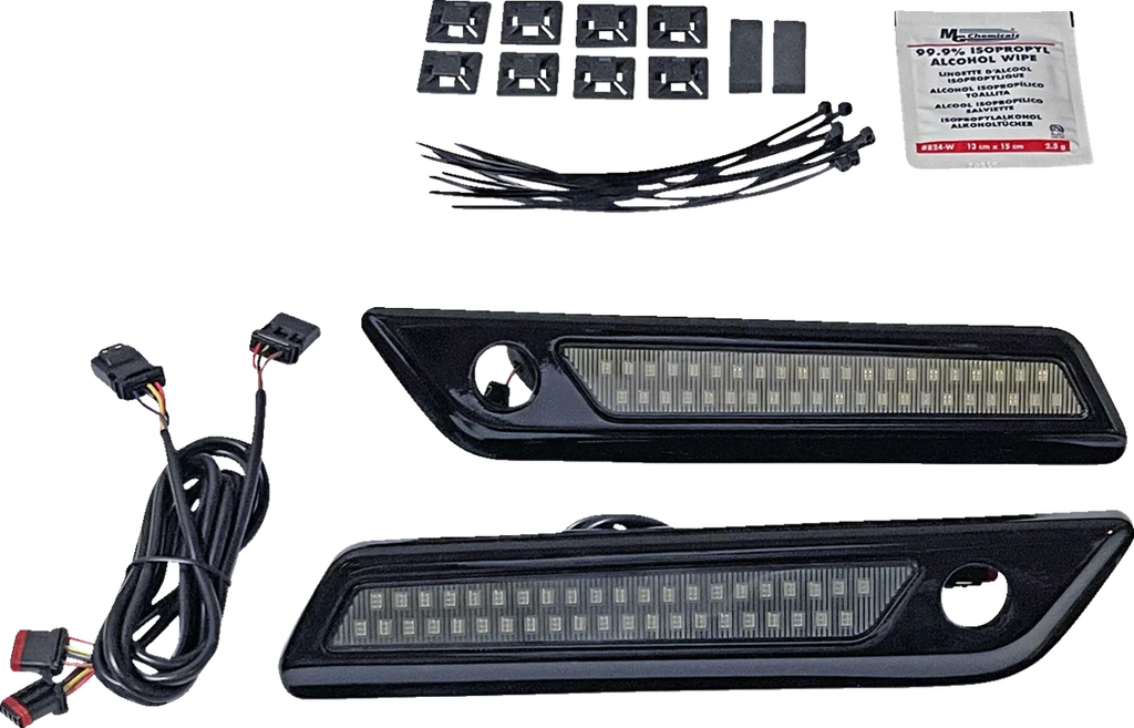 Custom Dynamics Latch Light - Saddlebag - Dual Color - Smoke - Black CD-SBL-DC-SB - Main Product View