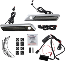 Load image into Gallery viewer, Custom Dynamics Latch Light - Saddlebag - Dual Color - Smoke - Chrome CD-SBL-DC-SC - Main Product View