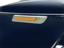 Load image into Gallery viewer, Custom Dynamics Latch Light - Saddlebag - Dual Color - Smoke - Chrome CD-SBL-DC-SC - Installation View