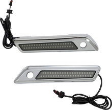 Load image into Gallery viewer, Custom Dynamics Latch Light - Saddlebag - Dual Color - Smoke - Chrome CD-SBL-DC4-SC - Main Product View