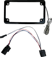 Load image into Gallery viewer, Custom Dynamics License Plate Frame - LED - w/ Tag Light - Black - SXS CD-LPF-TA - Main Product View