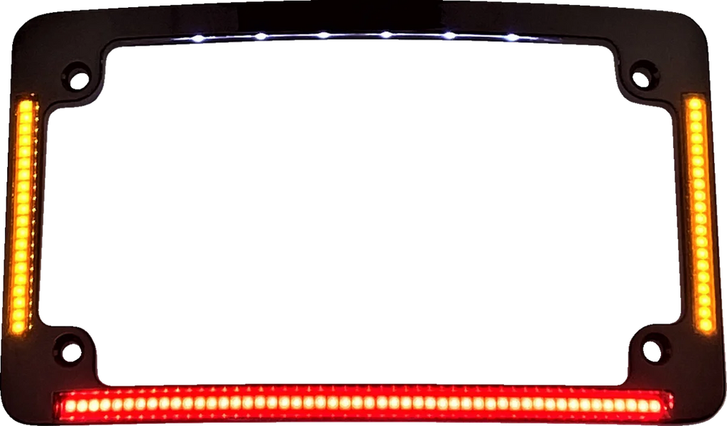 Custom Dynamics License Plate Frame - Radius - Black TF05-B - Main Product View