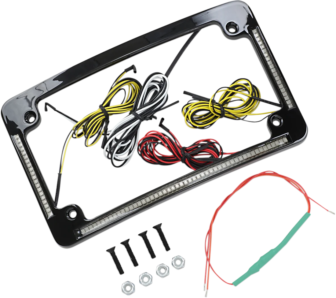 Custom Dynamics License Plate Frame - Radius - Black TF05-B - Back View