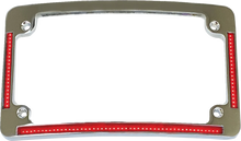 Load image into Gallery viewer, Custom Dynamics License Plate Frame - Red/White LED - Chrome TF08-C - Main Product View