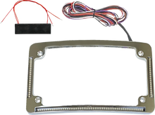 Load image into Gallery viewer, Custom Dynamics License Plate Frame - Red/White LED - Chrome TF08-C - Side View