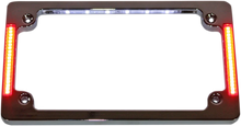 Load image into Gallery viewer, Custom Dynamics License Plate Frame with LED - Flat - Chrome TF07-C - Main Product View