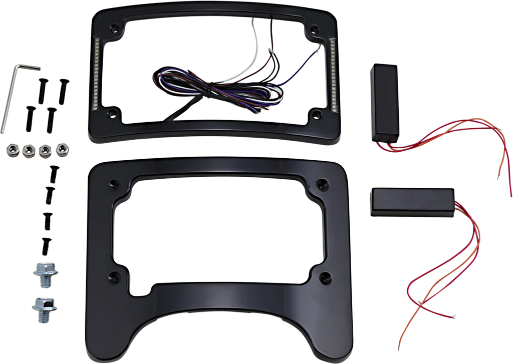 Custom Dynamics License Plate Frame/Turn Signal Eliminator - Black TS-ELIM-06BCM-B - Back View