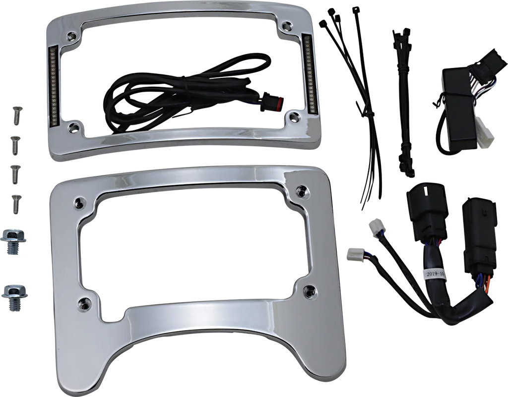 Custom Dynamics License Plate Frame/Turn Signal Eliminator - Chrome TS-ELIM-06BCM-C - Main Product View