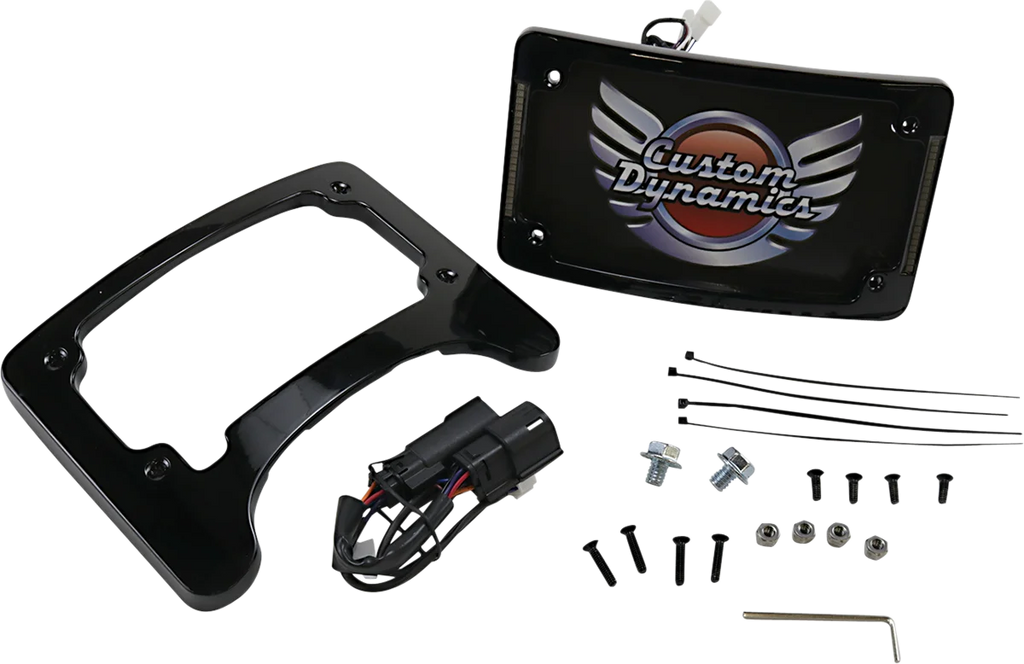 Custom Dynamics License Plate Frame/Turn Signal Eliminator - Chrome TS-ELIM-06BCM-C - Detail View