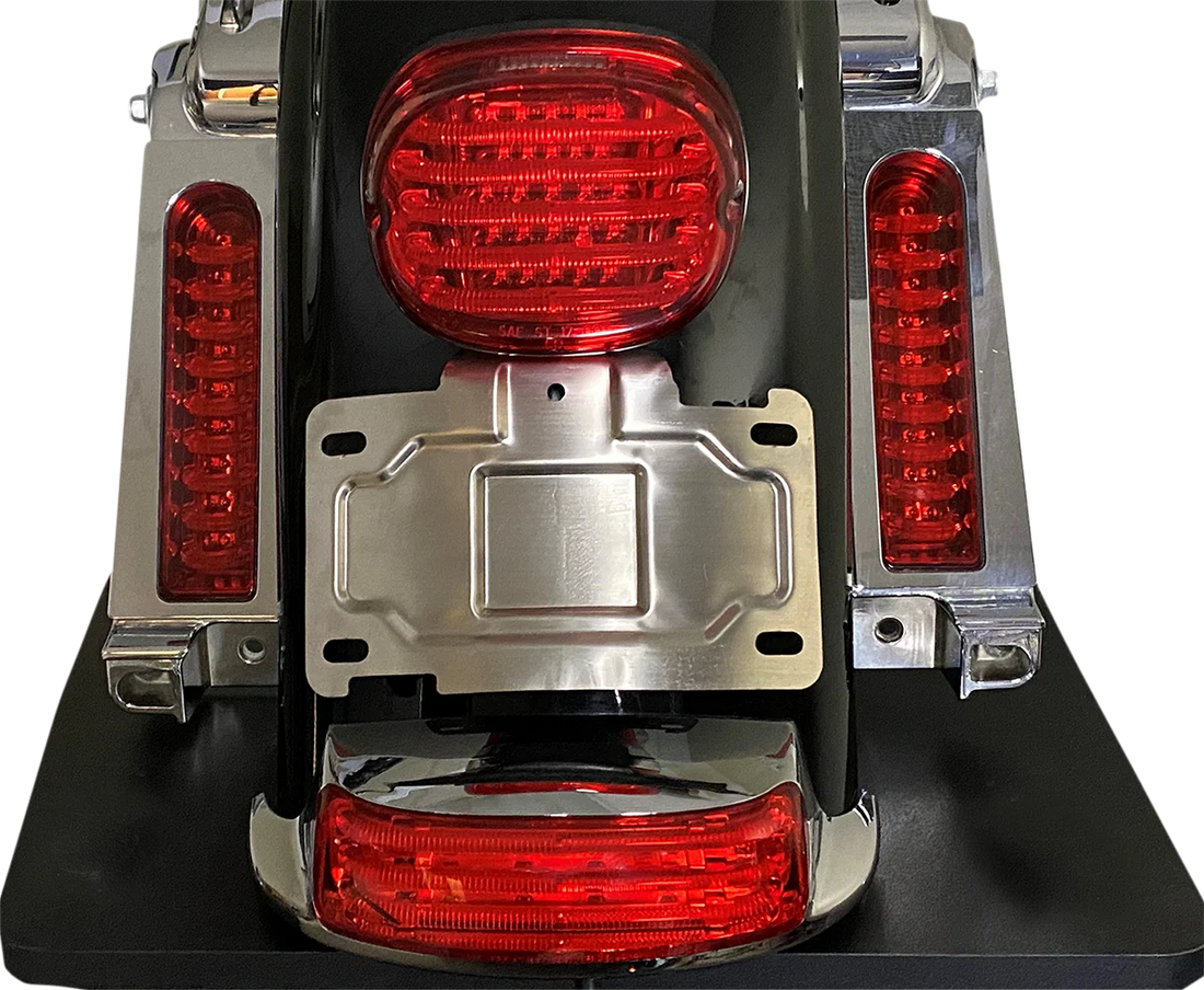 Custom Dynamics License Plate Mount/Relocation - Black CD-TLLP-KIT-B - Side View