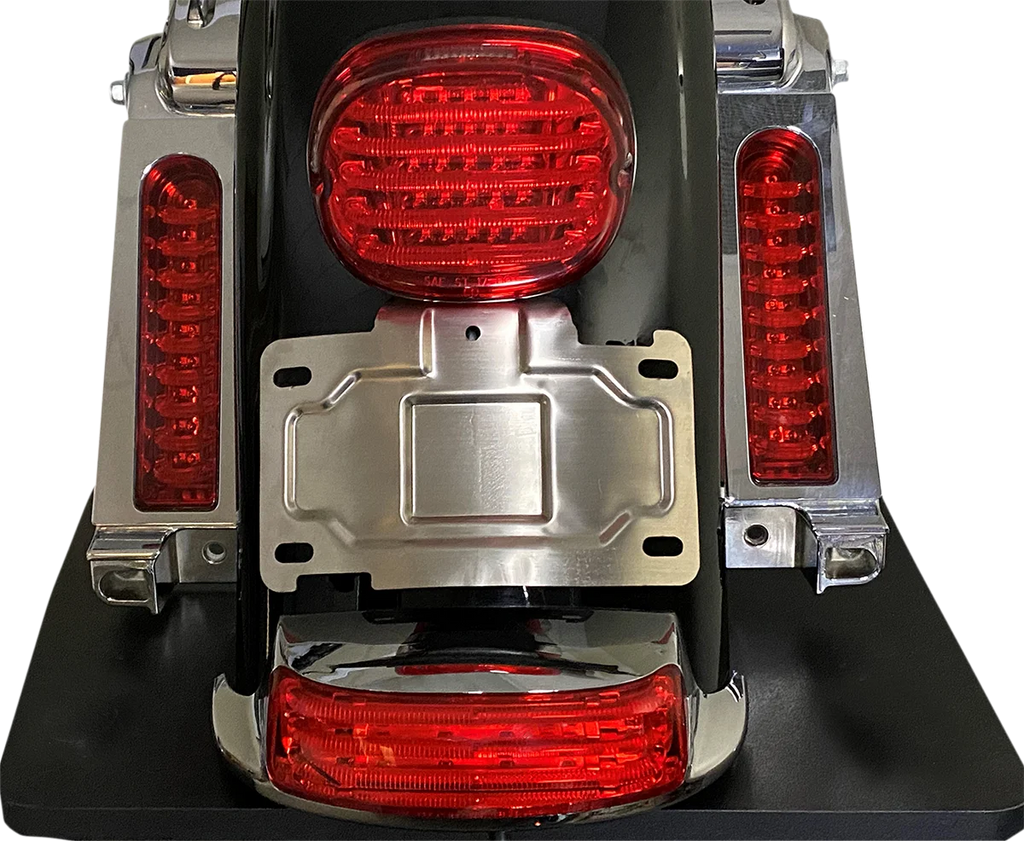 Custom Dynamics License Plate Mount/Relocation - Chrome CD-TLLP-KIT-C - Main Product View