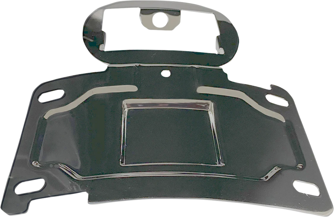 Custom Dynamics License Plate Mount/Relocation - Chrome CD-TLLP-KIT-C - Side View