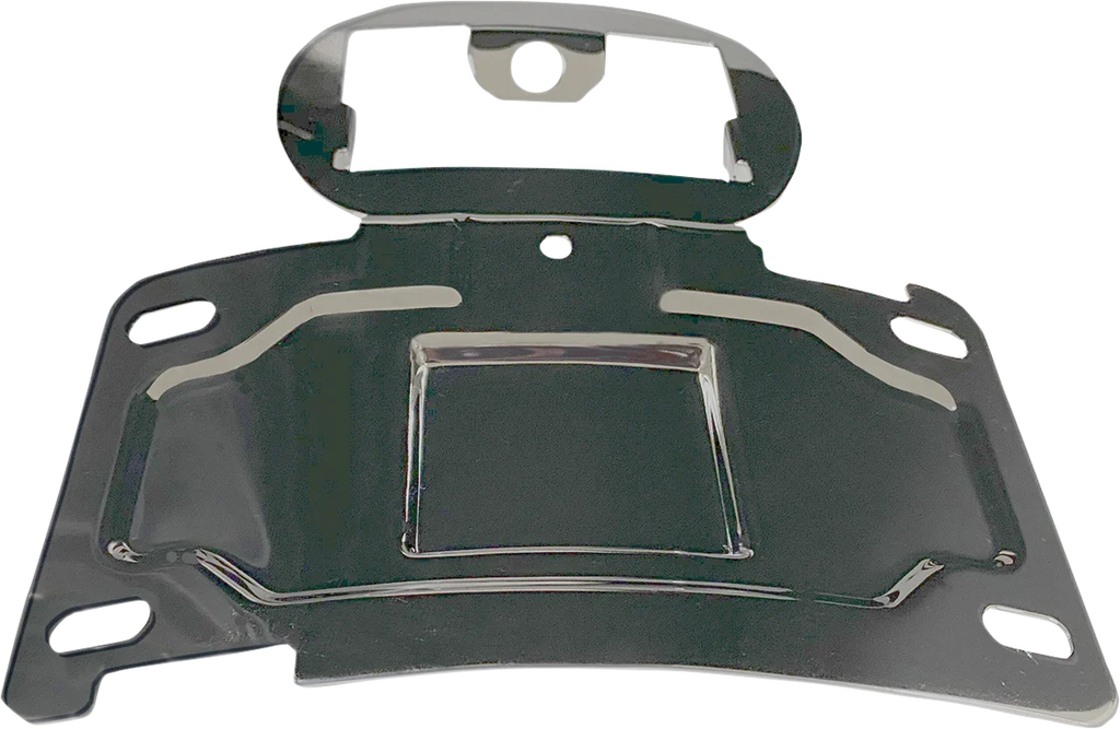 Custom Dynamics License Plate Mount/Relocation - Chrome CD-TLLP-KIT-C - Side View