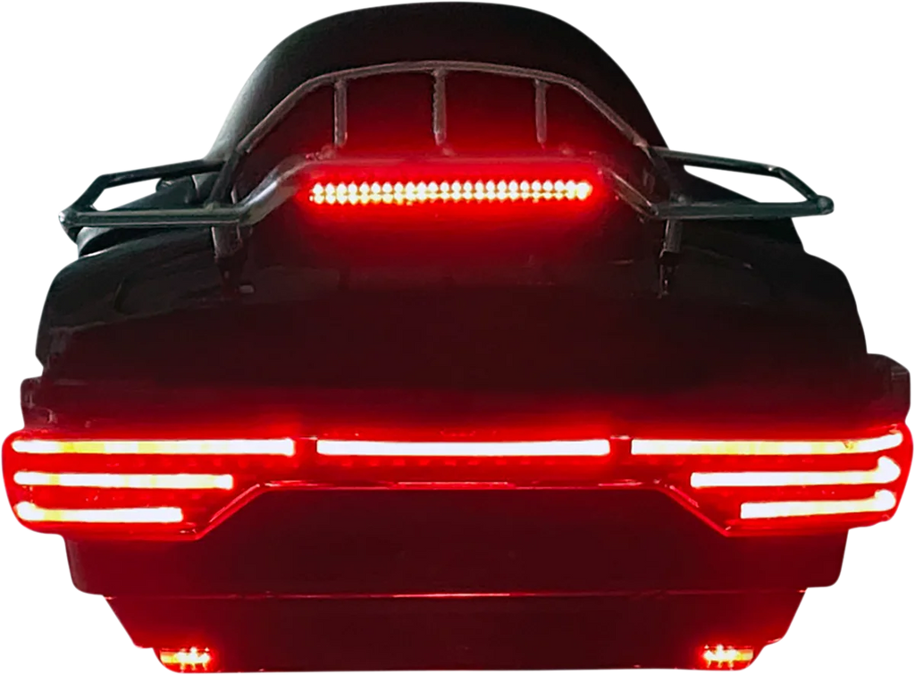 Custom Dynamics Light Bar - LED - Tour Pak - Red PB-TP-RED - Side View