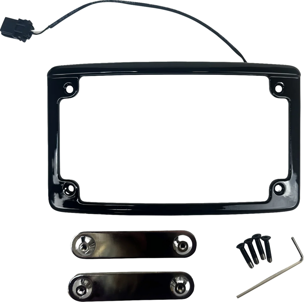 Custom Dynamics Lighted License Plate Frame - Black LPF-RAD-23CVO-B - Main Product View