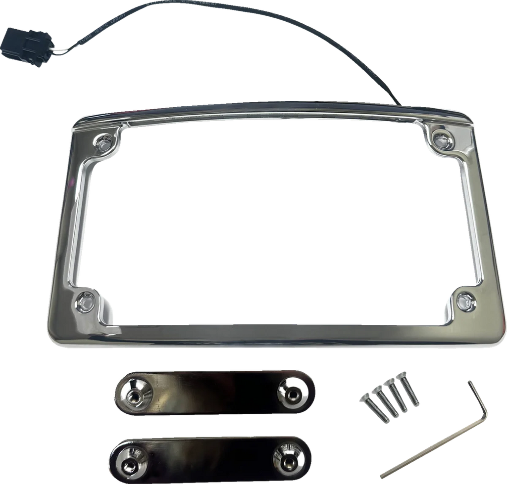 Custom Dynamics Lighted License Plate Frame - Chrome LPF-RAD-23CVO-C - Main Product View