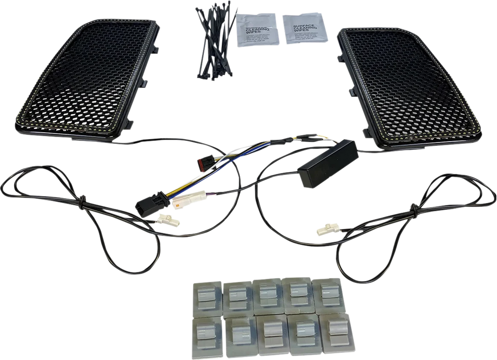 Custom Dynamics Lower Fairing Light Inserts CD-LF-AW-B - Back View