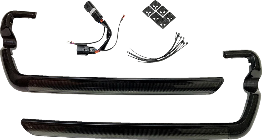Custom Dynamics Marker Light - Saddlebag - Red - Chrome CD-SB-SIDE-RC - Detail View