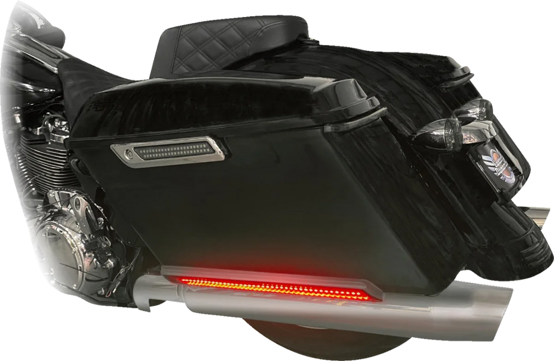Custom Dynamics Marker Light - Saddlebag - Smoke - Chrome CD-SB-SIDE-SC - Back View