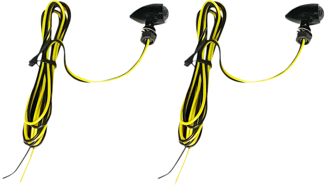 Custom Dynamics Micro Turn Signals - Amber - Black CD-MICRO-A-B - Side View