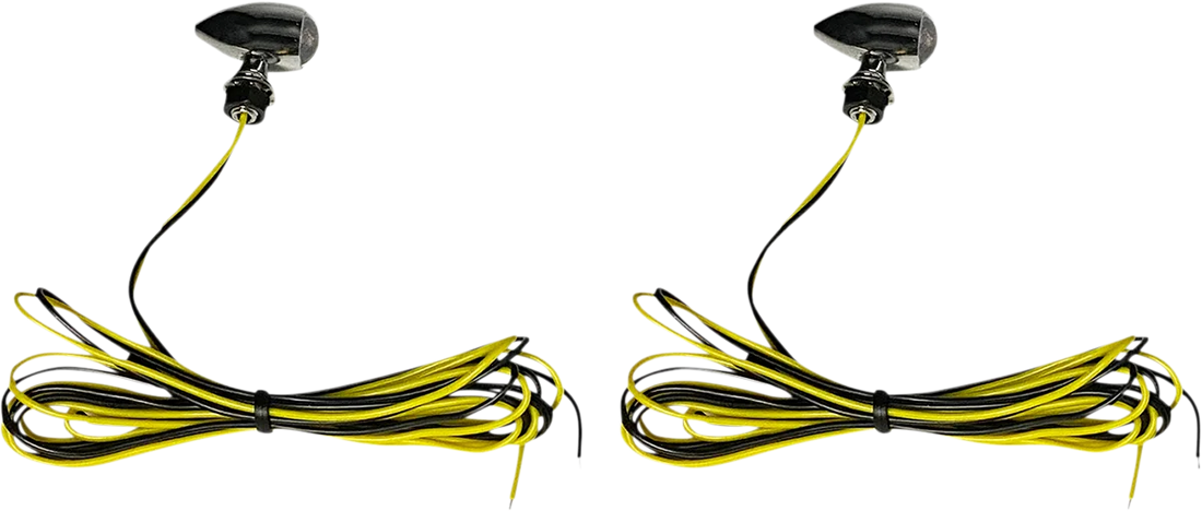 Custom Dynamics Micro Turn Signals - Amber -Chrome CD-MICRO-A-C - Side View