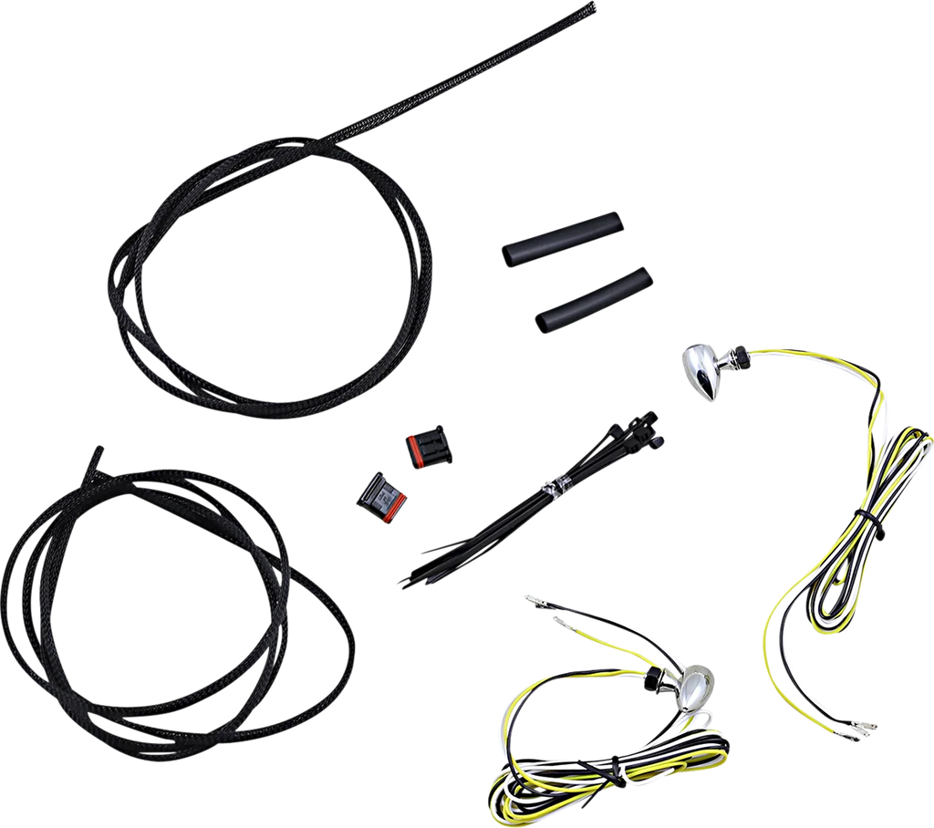 Custom Dynamics Micro Turn Signals - Dual - Amber/White - Chrome CD-MICRO-AW-C - Main Product View
