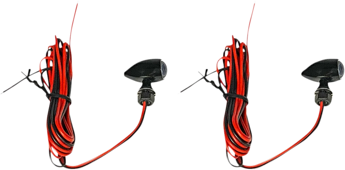 Custom Dynamics Micro Turn Signals - Red -Black CD-MICRO-R-B - Side View