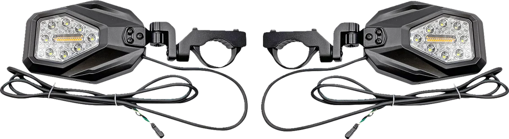 Custom Dynamics Mirrors - SXS - Side View - Hexagon - Black SXS-MIRROR - Main Product View