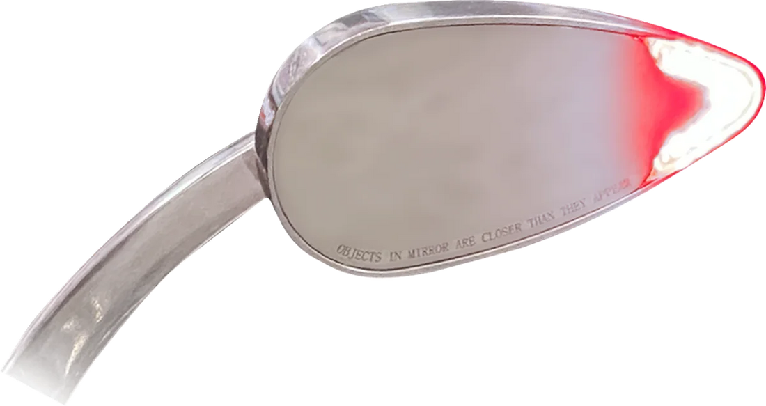 Custom Dynamics Mirrors - Side View - with LED Turn Signals - Chrome CD-MIR-PLUG-C - Back View