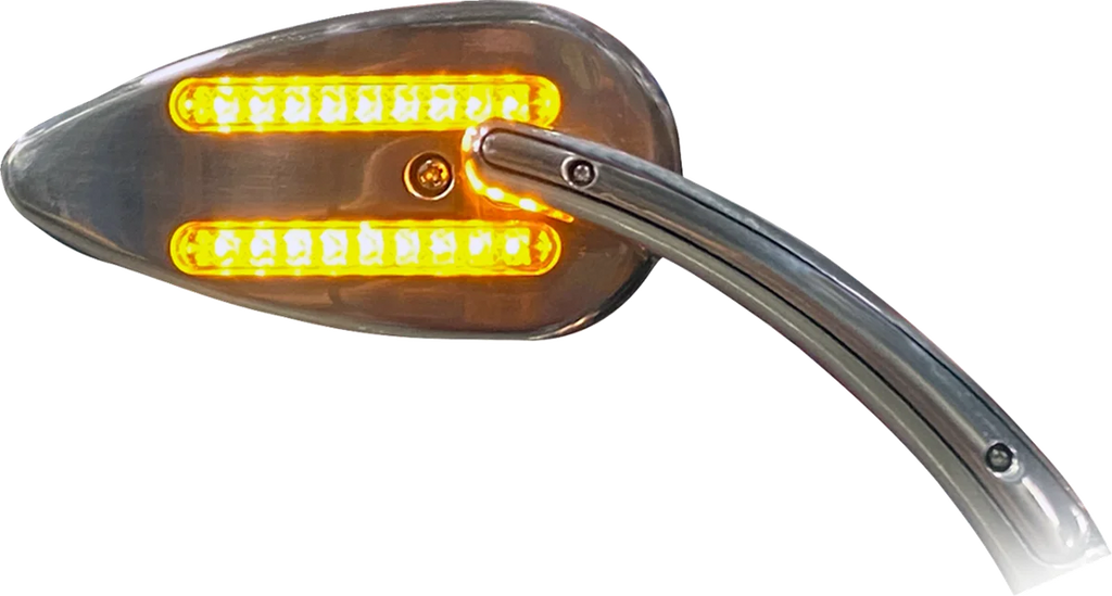 Custom Dynamics Mirrors - Side View - with LED Turn Signals - Chrome CD-MIR-PLUG-C - Installation View