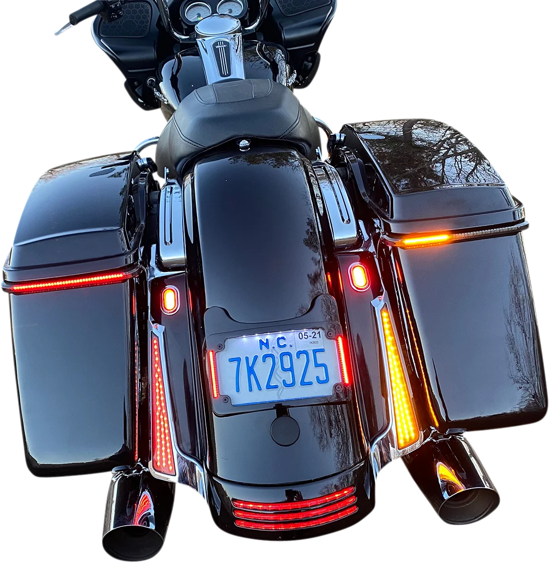 Custom Dynamics Panel Lights - Chrome - Smoke Lens CD-FASCIADCSS6C - Side View