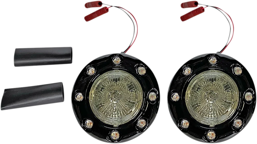 Custom Dynamics ProBEAM® Bullet Ringz™ LED Turn Signals - Black/Smoke PB-BR-RR-IND-BS - Main Product View