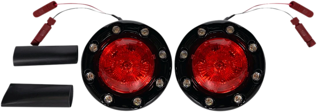 Custom Dynamics ProBEAM® Bullet Ringz™ LED Turn Signals - Black/Smoke PB-BR-RR-IND-BS - Side View