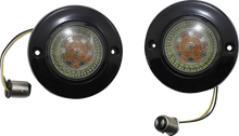 Load image into Gallery viewer, Custom Dynamics ProBEAM® Dynamic Ringz® LED Turn Signal - Black - Amber/White PB-FB-AW-1157BS - Main Product View