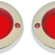Load image into Gallery viewer, Custom Dynamics ProBEAM® Flat Bezel Turn Signal Adapters - Black/Smoke PB-FLAT-BEZ-BS - Side View