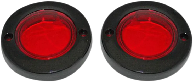Custom Dynamics ProBEAM® Flat Bezel Turn Signal Adapters - Black/Smoke PB-FLAT-BEZ-BS - Back View