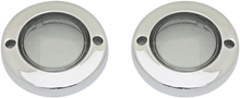 Load image into Gallery viewer, Custom Dynamics ProBEAM® Flat Bezel Turn Signal Adapters - Chrome/Red PB-FLAT-BEZ-CR - Additional View 5