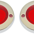Load image into Gallery viewer, Custom Dynamics ProBEAM® Flat Bezel Turn Signal Adapters - Black/Smoke PB-FLAT-BEZ-BS - Side View