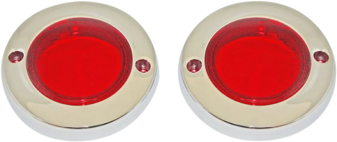 Custom Dynamics ProBEAM® Flat Bezel Turn Signal Adapters - Black/Smoke PB-FLAT-BEZ-BS - Side View