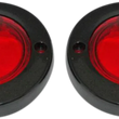 Load image into Gallery viewer, Custom Dynamics ProBEAM® Flat Bezel Turn Signal Adapters - Black/Smoke PB-FLAT-BEZ-BS - Back View