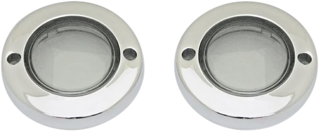 Custom Dynamics ProBEAM® Flat Bezel Turn Signal Adapters - Chrome/Red PB-FLAT-BEZ-CR - Additional View 5