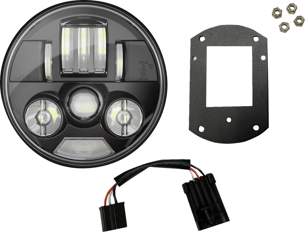Custom Dynamics ProBEAM® Headlight Kit - 5-3/4" - Chrome - FXLRST/FXRST PB-LRST-c - Side View