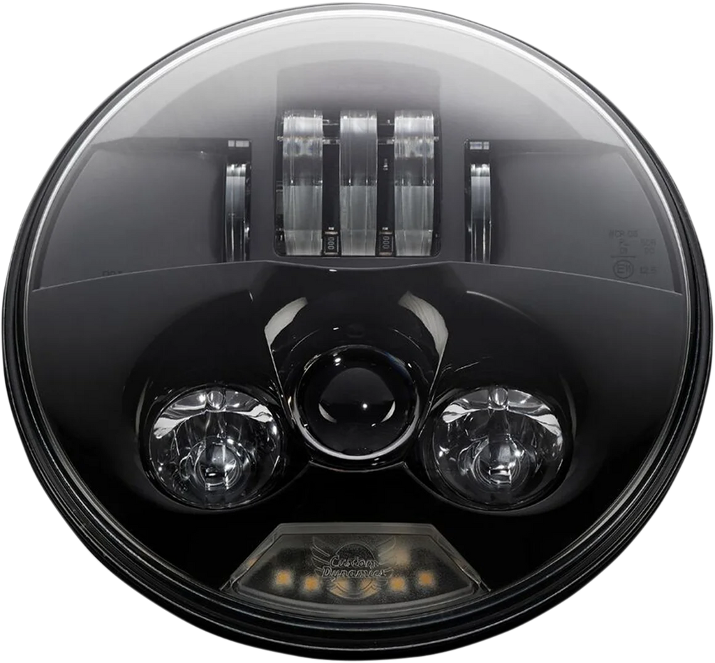 Custom Dynamics ProBEAM LED Headlamp 7" - Chrome PB-7-C - Side View