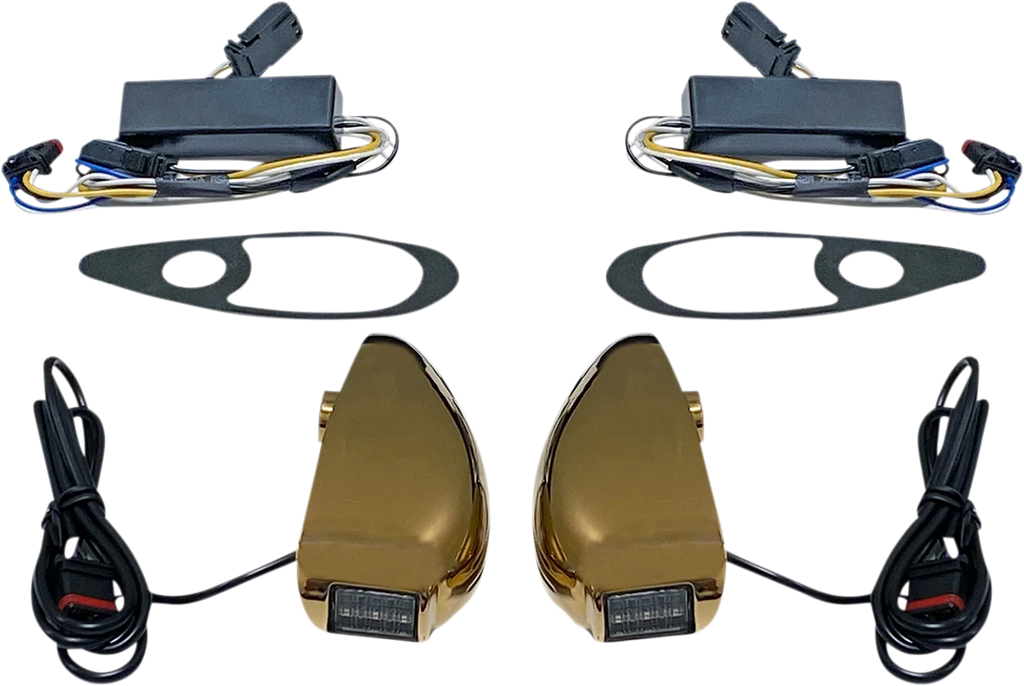 Custom Dynamics ProBEAM Road Glide Turn Signals - Gold PB-RG-TS-15-G - Main Product View