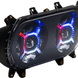Load image into Gallery viewer, Custom Dynamics ProGLOW™ Headlight - Black - Road Glide PG-RG-B - Side View