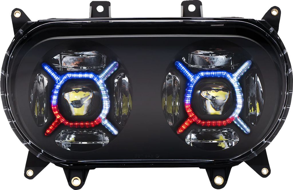 Custom Dynamics ProGLOW™ Headlight - Black - Road Glide PG-RG-B - Back View