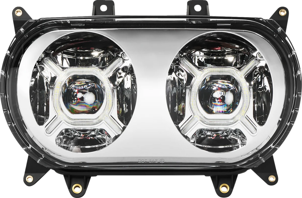 Custom Dynamics ProGLOW™ Headlight - Chrome - Road Glide PG-RG-C - Main Product View